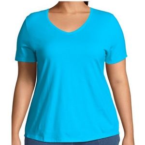 Just My Size Cotton V-Neck T-Shirt Size 3X